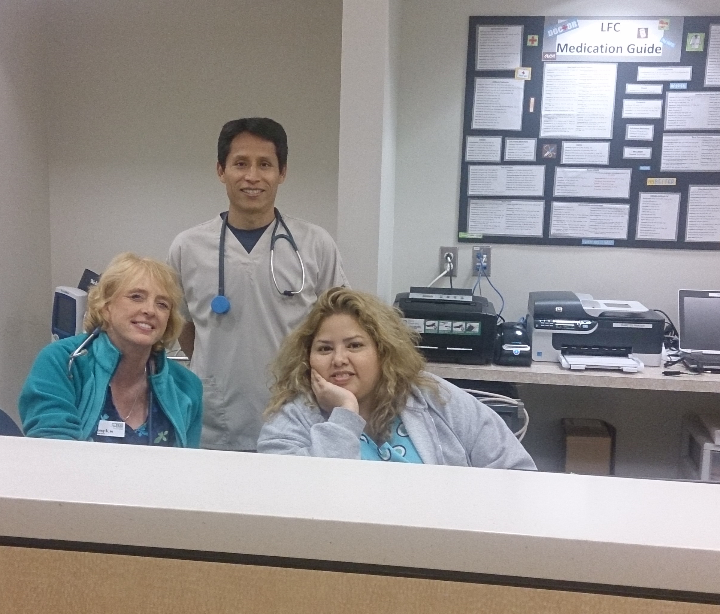 From Left to Right, LFC Nurses: Nancy B., Jorge C., and Marta T. 